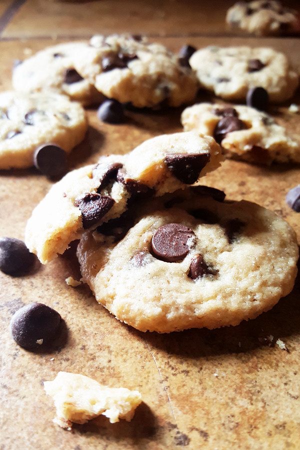 Sweet, chewy, and chocolaty, these coconut oil chocolate chip cookies are made with healthier ingredient swaps-- without sacrificing taste.