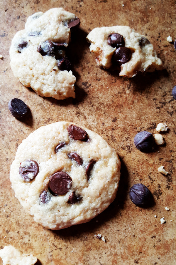 Sweet, chewy, and chocolaty, these coconut oil chocolate chip cookies are made with healthier ingredient swaps-- without sacrificing taste.